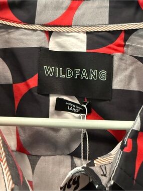 Wildfang Red, Black & Gray Graphic Button-Up